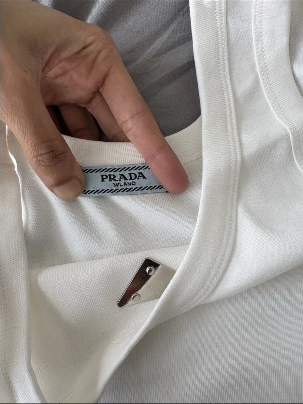 Prada White Tank Top Cropped - Picture 4 of 9